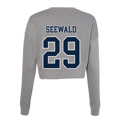 Xavier - NCAA Women's Lacrosse : Julia Seewald - Women's Cropped Crew Fleece-1