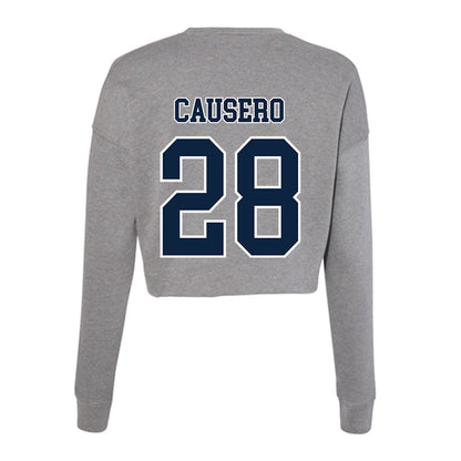 Xavier - NCAA Baseball : Lincoln Causero - Women's Cropped Crew Fleece-1