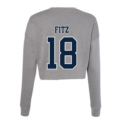 Xavier - NCAA Baseball : Jonathan Fitz - Women's Cropped Crew Fleece-1
