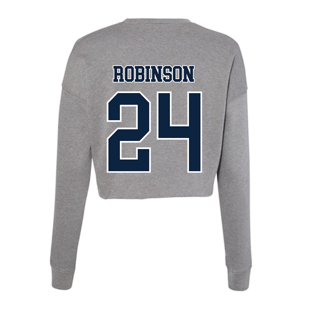 Xavier - NCAA Baseball : Cooper Robinson - Women's Cropped Crew Fleece-1