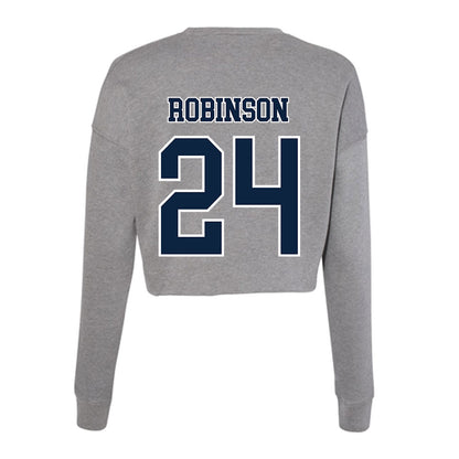 Xavier - NCAA Baseball : Cooper Robinson - Women's Cropped Crew Fleece-1