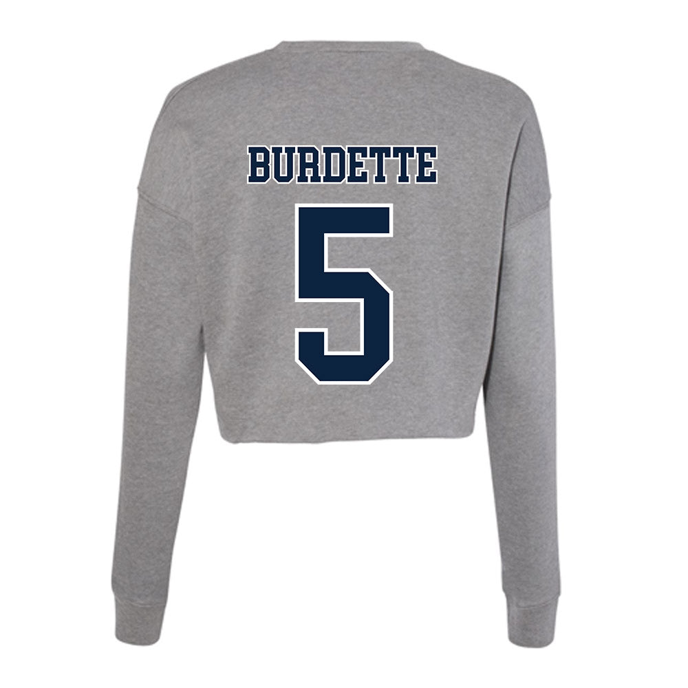 Xavier - NCAA Baseball : Clay Burdette - Women's Cropped Crew Fleece-1