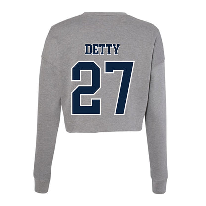 Xavier - NCAA Men's Soccer : Ely Detty - Women's Cropped Crew Fleece-1