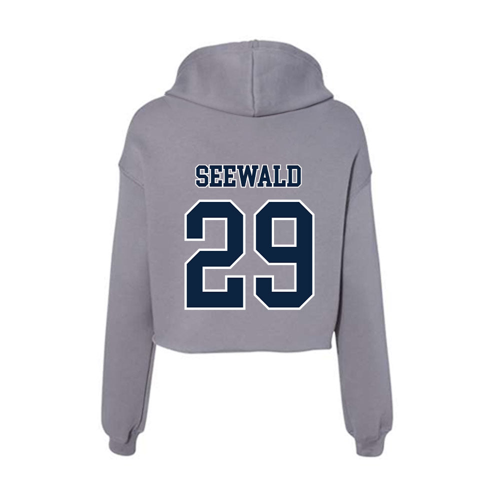 Xavier - NCAA Women's Lacrosse : Julia Seewald - Women's Crop Fleece Hoodie-1