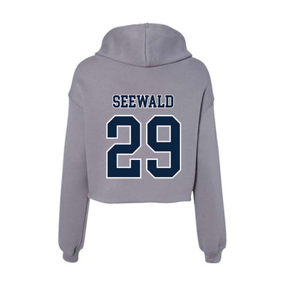 Xavier - NCAA Women's Lacrosse : Julia Seewald - Women's Crop Fleece Hoodie-1