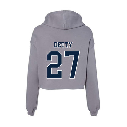 Xavier - NCAA Men's Soccer : Ely Detty - Women's Crop Fleece Hoodie-1