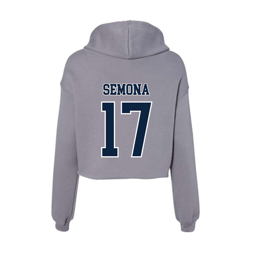Xavier - NCAA Women's Volleyball : Gabby Semona - Women's Crop Fleece Hoodie-1