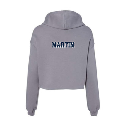 Xavier - NCAA Men's Swimming & Diving : Joshua Martin - Women's Crop Fleece Hoodie-1