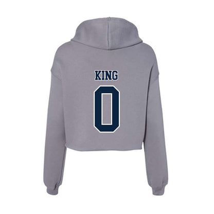 Xavier - NCAA Baseball : Alex King - Women's Crop Fleece Hoodie-1