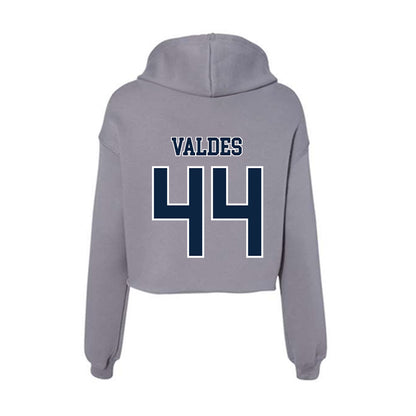 Xavier - NCAA Baseball : Jorge Valdes - Women's Crop Fleece Hoodie-1