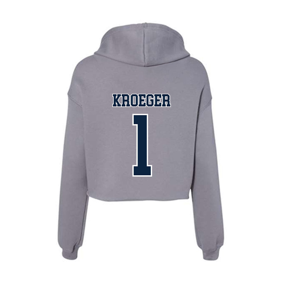 Xavier - NCAA Women's Volleyball : Sadie Kroeger - Women's Crop Fleece Hoodie-1