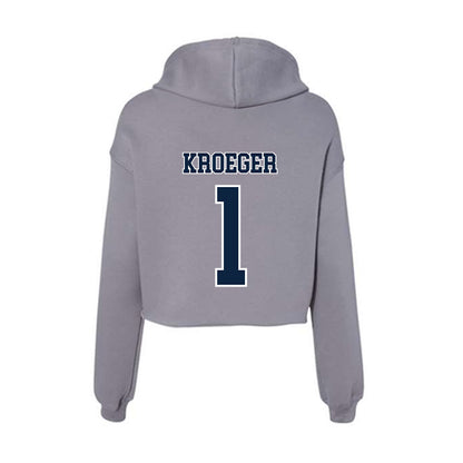 Xavier - NCAA Women's Volleyball : Sadie Kroeger - Women's Crop Fleece Hoodie-1