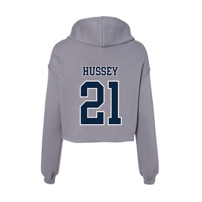 Xavier - NCAA Baseball : Ryan Hussey - Women's Crop Fleece Hoodie-1