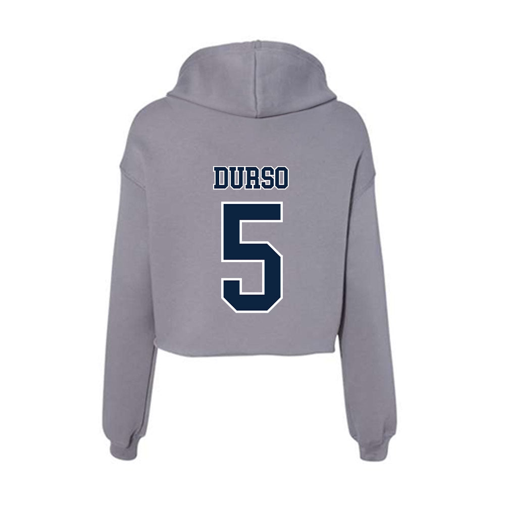 Xavier - NCAA Men's Soccer : Ryan Durso - Women's Crop Fleece Hoodie-1