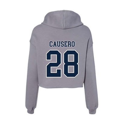 Xavier - NCAA Baseball : Lincoln Causero - Women's Crop Fleece Hoodie-1