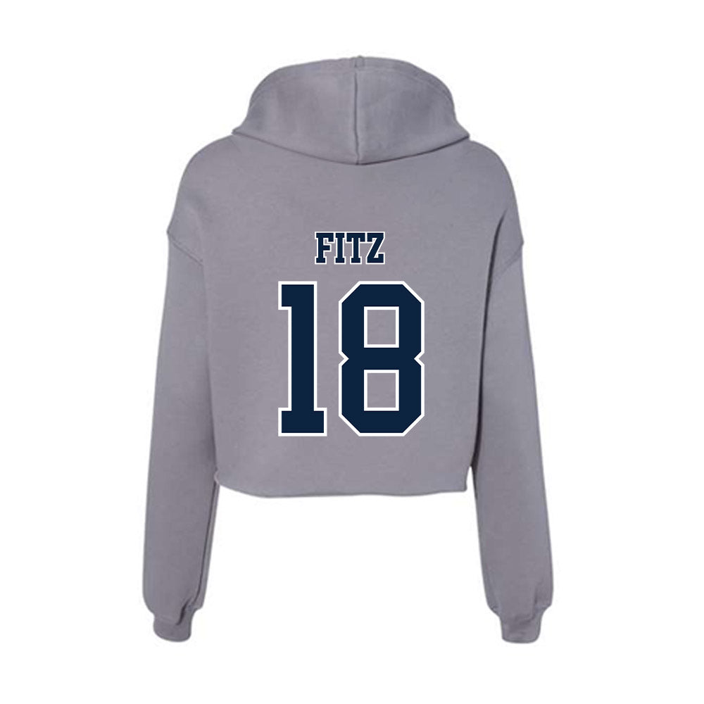 Xavier - NCAA Baseball : Jonathan Fitz - Women's Crop Fleece Hoodie-1