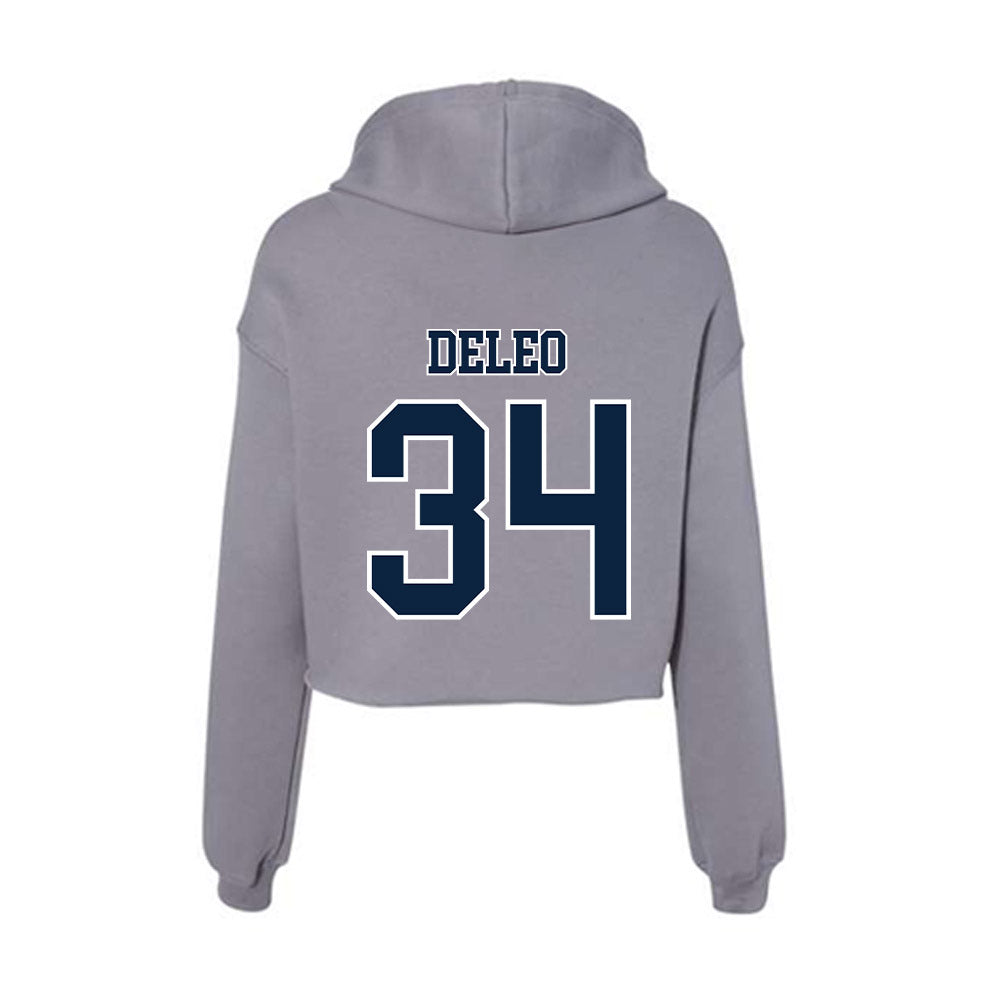 Xavier - NCAA Baseball : Asher DeLeo - Women's Crop Fleece Hoodie-1
