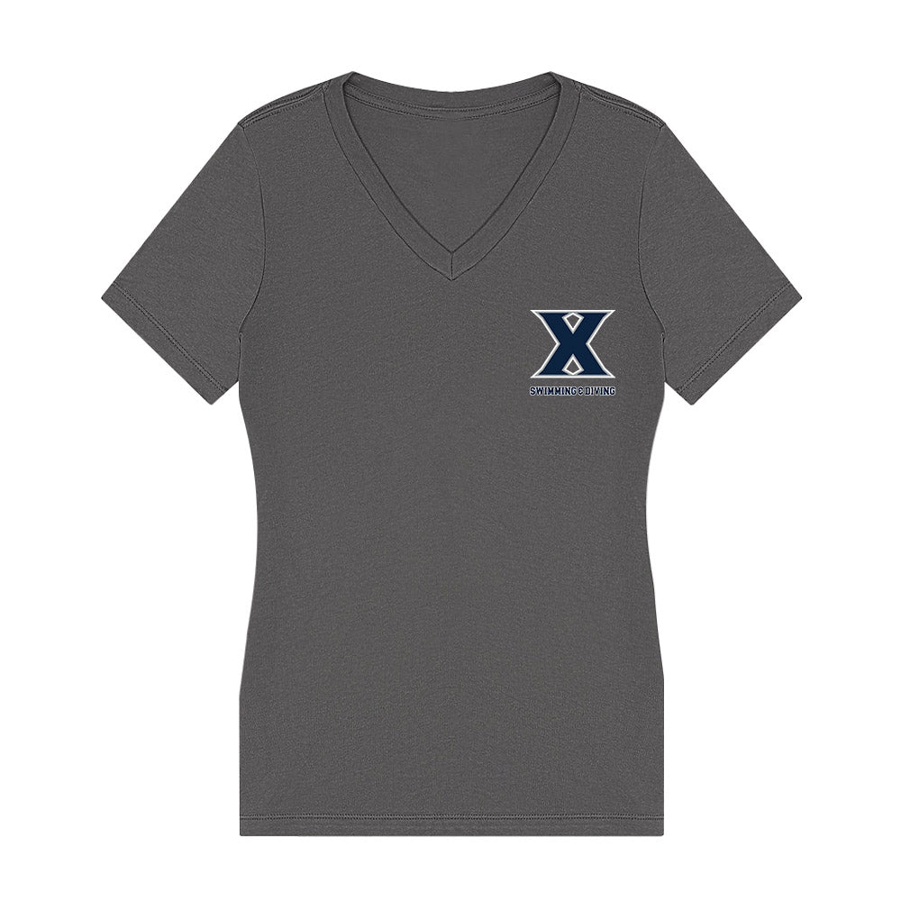 Xavier - NCAA Men's Swimming & Diving : Joshua Martin - Women's V-Neck T-Shirt-0