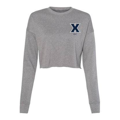 Xavier - NCAA Women's Golf : Hunar Brar - Women's Cropped Crew Fleece-0