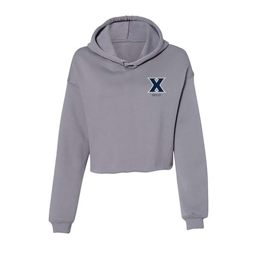 Xavier - NCAA Women's Soccer : Fiona Skwierawski - Women's Crop Fleece Hooded Sweatshirt-0