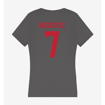 Seattle - NCAA Women's Basketball : Lucija Milkovic - Women's V-Neck T-Shirt-1