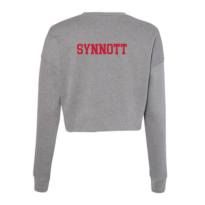 Seattle - NCAA Men's Swimming & Diving : Mathias Synnott - Women's Cropped Crew Fleece-1