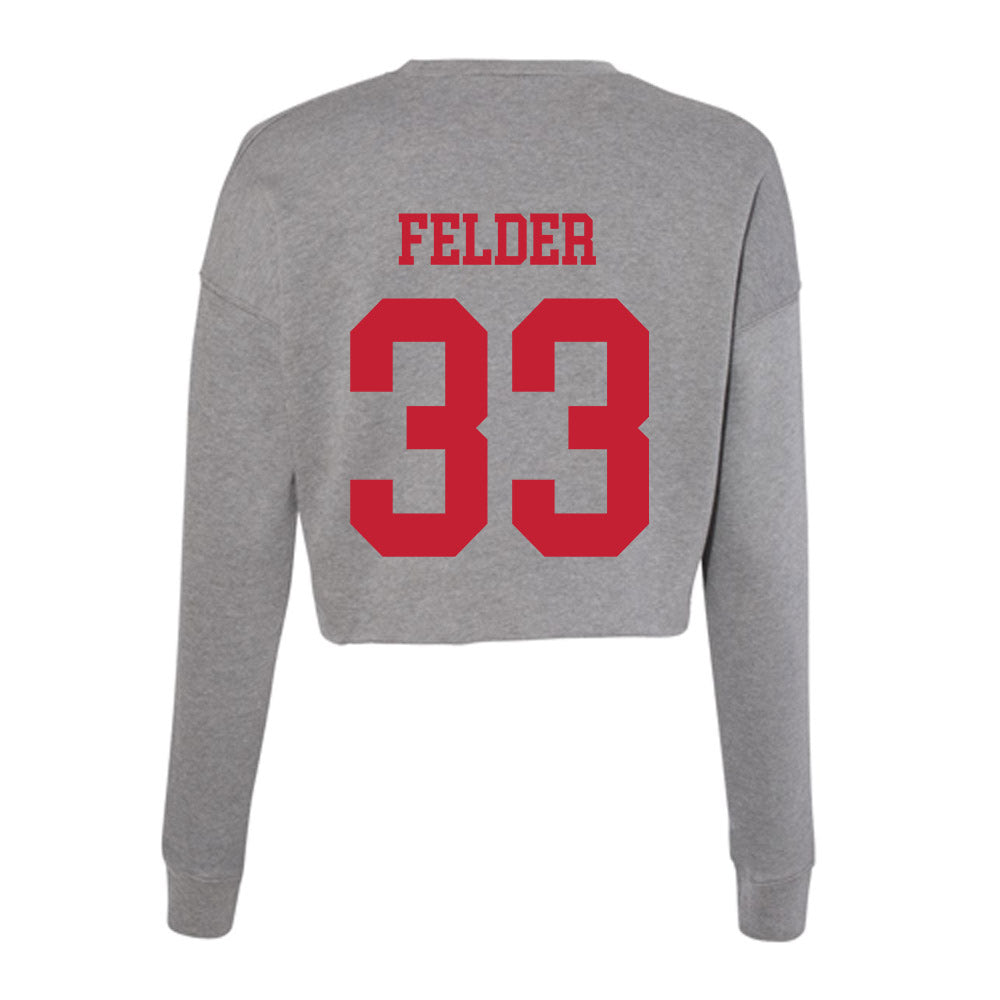 Seattle - NCAA Men's Basketball : Brock Felder - Women's Cropped Crew Fleece-1