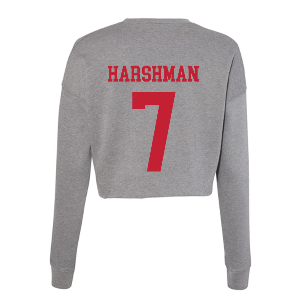 Seattle - NCAA Men's Basketball : Jeremiah Harshman - Women's Cropped Crew Fleece-1