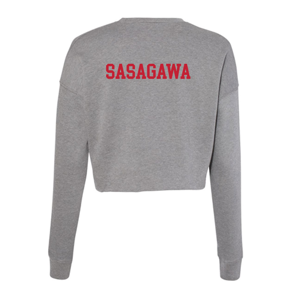 Seattle - NCAA Men's Tennis : Jun Sasagawa - Women's Cropped Crew Fleece-1