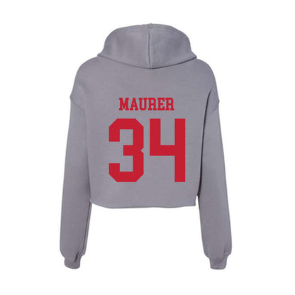 Seattle - NCAA Men's Basketball : Austin Maurer - Women's Crop Fleece Hoodie-1
