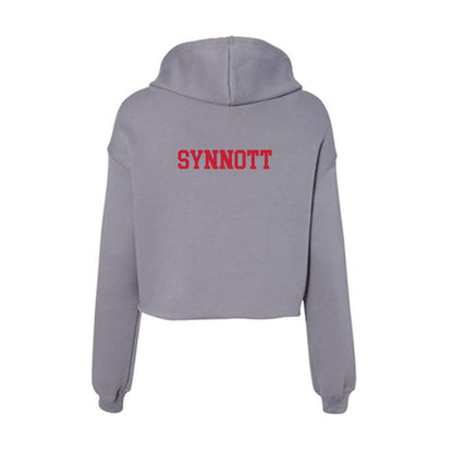 Seattle - NCAA Men's Swimming & Diving : Mathias Synnott - Women's Crop Fleece Hoodie-1