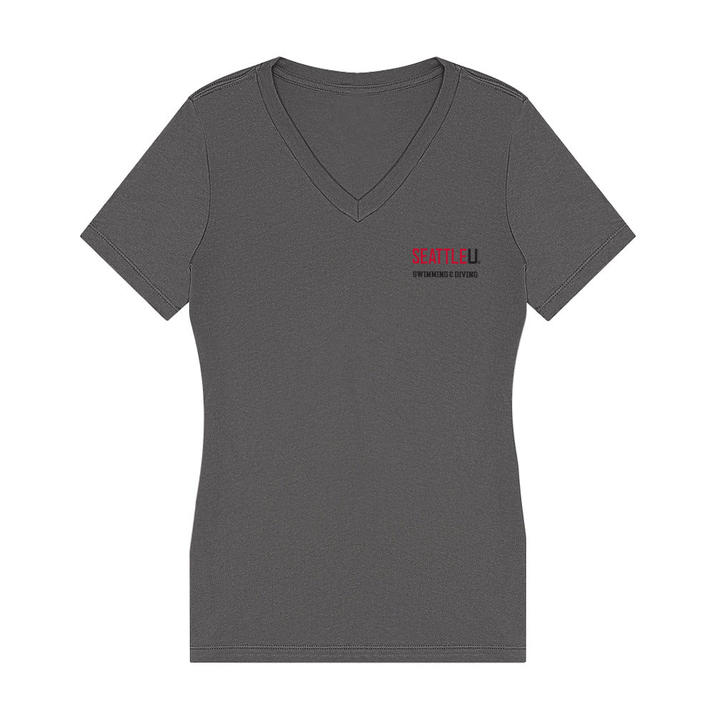 Seattle - NCAA Men's Swimming & Diving : Mathias Synnott - Women's V-Neck T-Shirt-0