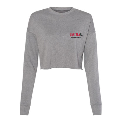 Seattle - NCAA Men's Basketball : Tomas Thrastarson - Women's Cropped Crew Fleece-0