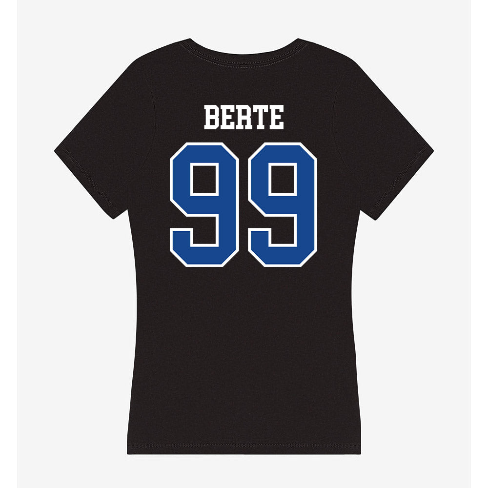 Georgia State - NCAA Football : Mandjou Berte - Classic Shersey Women's V-Neck T-Shirt-1