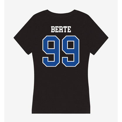 Georgia State - NCAA Football : Mandjou Berte - Classic Shersey Women's V-Neck T-Shirt-1