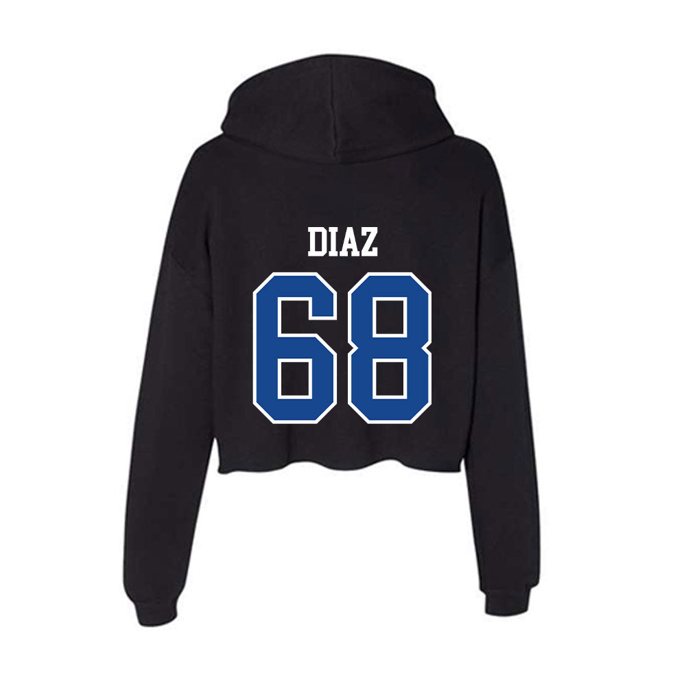 Georgia State - NCAA Football : Peter Diaz - Classic Shersey Women's Crop Fleece Hoodie-1