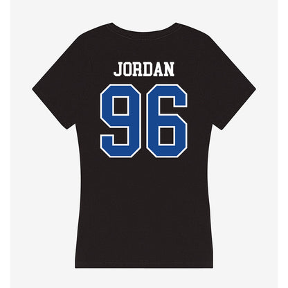 Georgia State - NCAA Football : Jalen Jordan - Classic Shersey Women's V-Neck T-Shirt-1