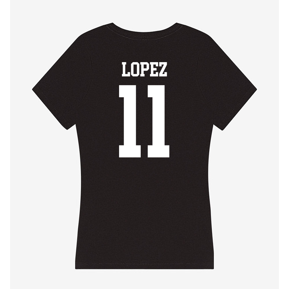 UTPB - NCAA Football : Dominic Lopez - Women's V-Neck T-Shirt-1