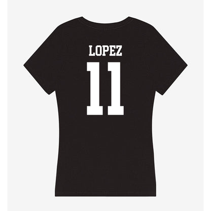 UTPB - NCAA Football : Dominic Lopez - Women's V-Neck T-Shirt-1