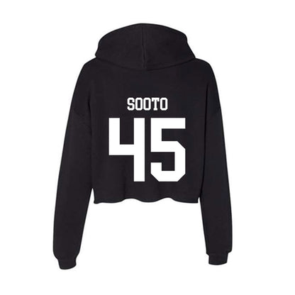 UTPB - NCAA Football : McKyle Sooto - Women's Crop Fleece Hooded Sweatshirt-1
