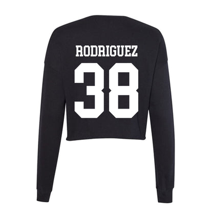 UTPB - NCAA Baseball : Christian Rodriguez - Women's Cropped Crew Fleece-1
