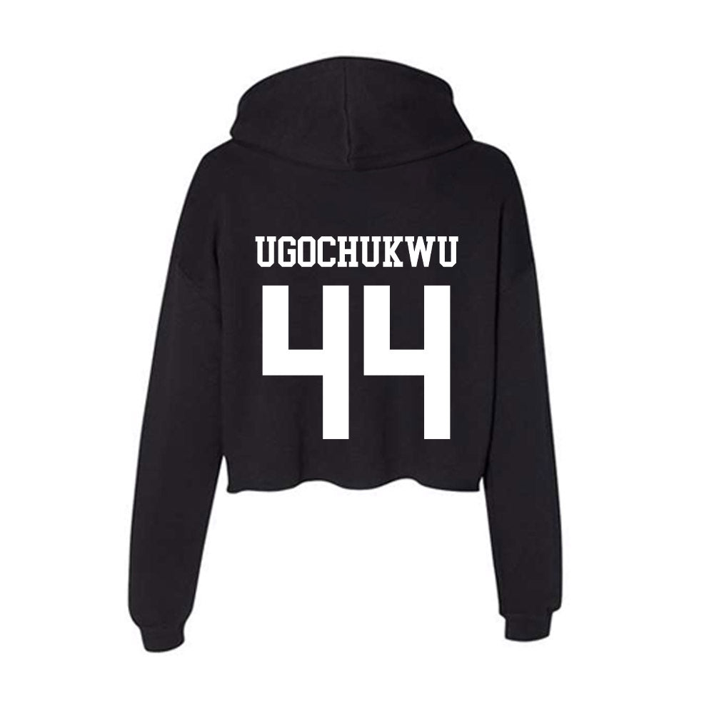 UTPB - NCAA Football : Godgive Ugochukwu - Women's Crop Fleece Hooded Sweatshirt-1