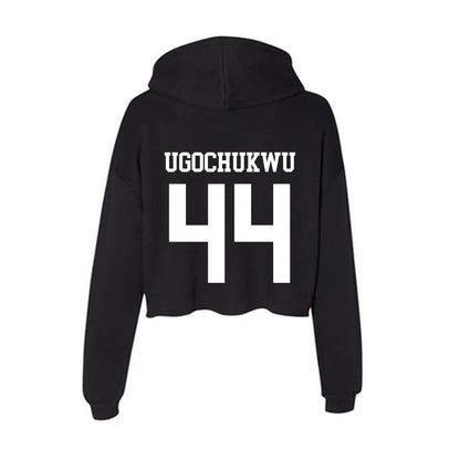 UTPB - NCAA Football : Godgive Ugochukwu - Women's Crop Fleece Hooded Sweatshirt-1