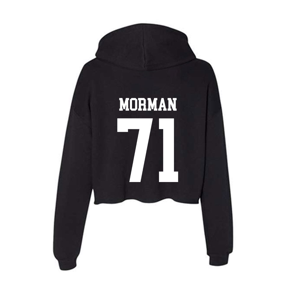 UTPB - NCAA Football : Caleb Morman - Women's Crop Fleece Hoodie-1