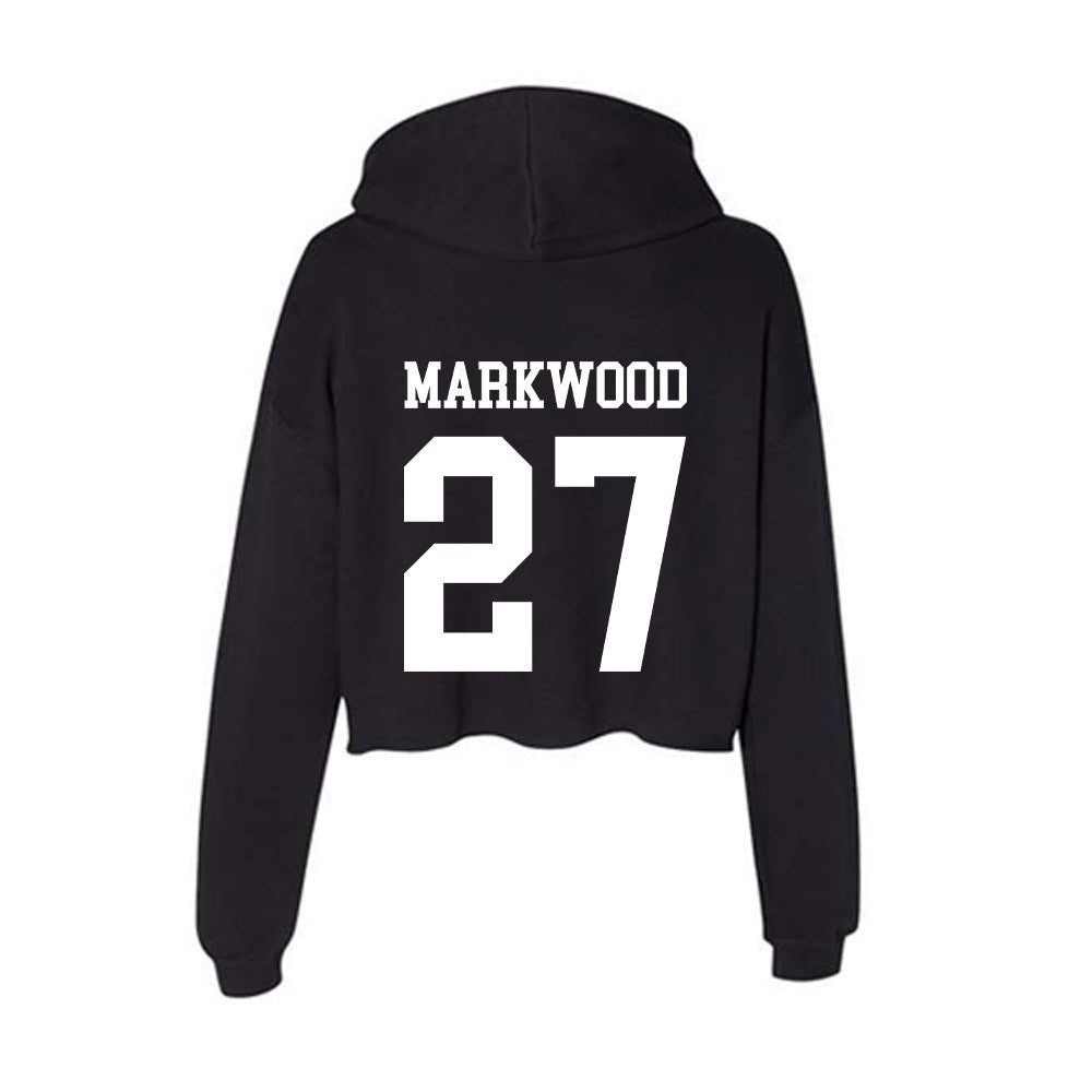 UTPB - NCAA Baseball : Jackson Markwood - Women's Crop Fleece Hoodie-1