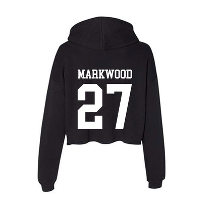 UTPB - NCAA Baseball : Jackson Markwood - Women's Crop Fleece Hoodie-1