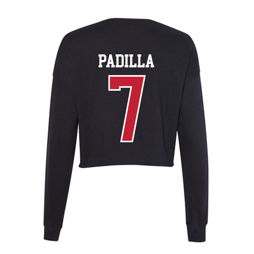 St. Johns - NCAA Men's Soccer : Ezekiel Padilla - Classic Shersey Women's Cropped Crew Fleece-1