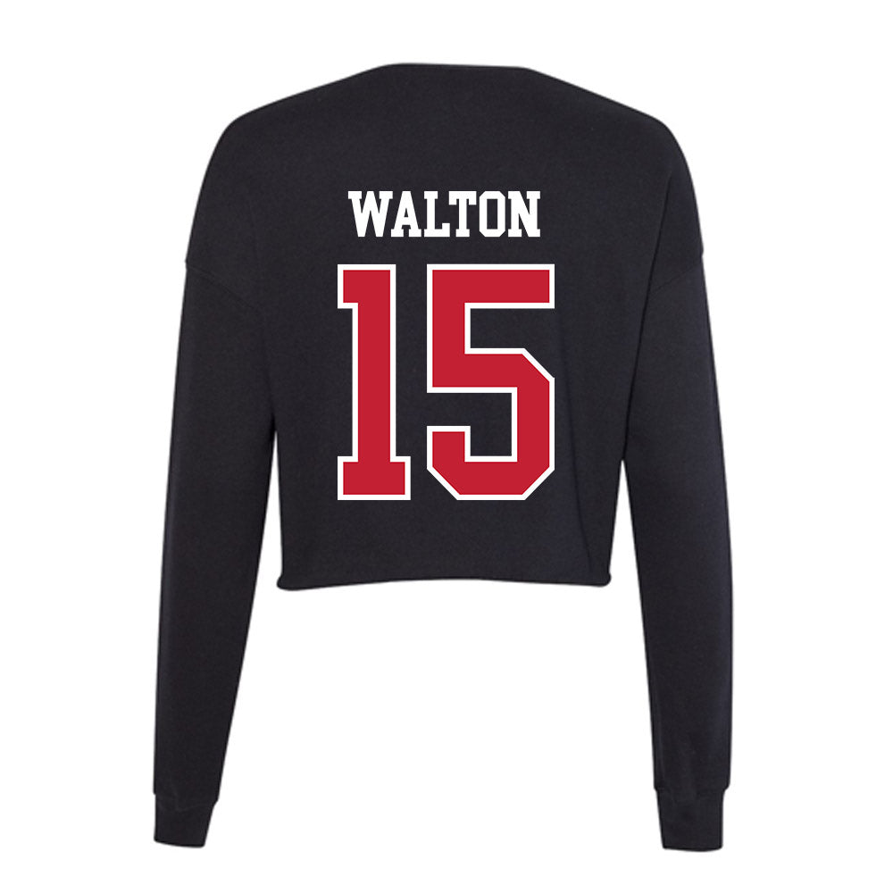 St. Johns - NCAA Men's Soccer : Cayden Walton - Classic Shersey Women's Cropped Crew Fleece-1
