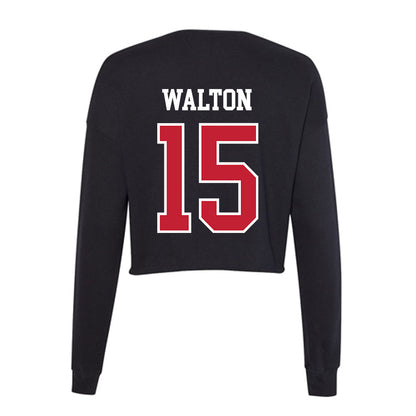 St. Johns - NCAA Men's Soccer : Cayden Walton - Classic Shersey Women's Cropped Crew Fleece-1
