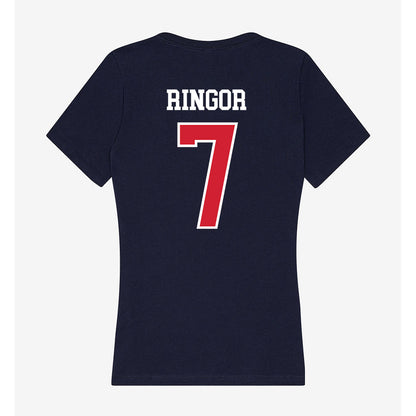 Robert Morris - NCAA Women's Ice Hockey : Rowyn Ringor - Women's V-Neck T-Shirt-1